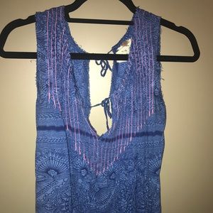 FP One tank top with raw edges and open back sz XS